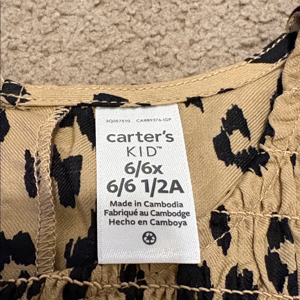 Carter's leopard Print top - Picture 3 of 7